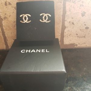 Chanel crystal earrings.